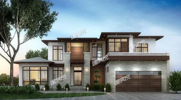 一棟美美的現代風別墅設計圖，是過好日子的開始，30萬就能建