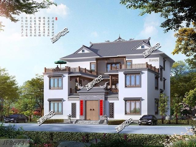 這棟中式別墅設計圖，簡直就是我這一輩子的奮斗目標，努力吧