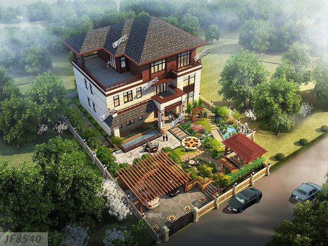 漂亮大氣中式別墅設計圖，獨有的寧靜，曼妙的生活，寧靜致遠。