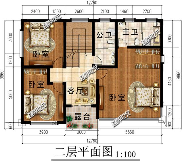三層豪華歐式別墅設計圖，帶挑空客廳、車庫和夾層，好設計值得收藏！