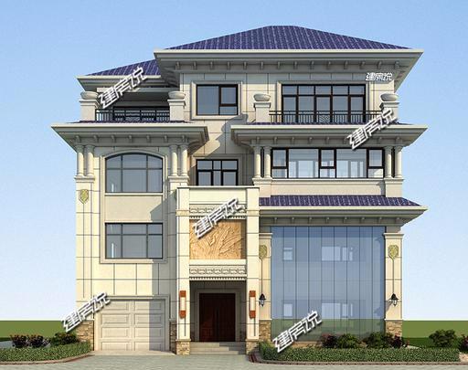 三層豪華歐式別墅設計圖，帶挑空客廳、車庫和夾層，好設計值得收藏！