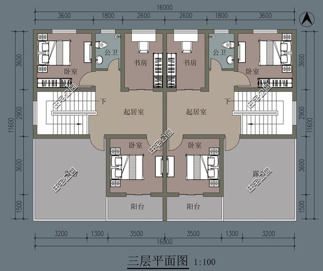 雙拼別墅設(shè)計(jì)圖，農(nóng)村兩兄弟蓋房既省錢又霸氣