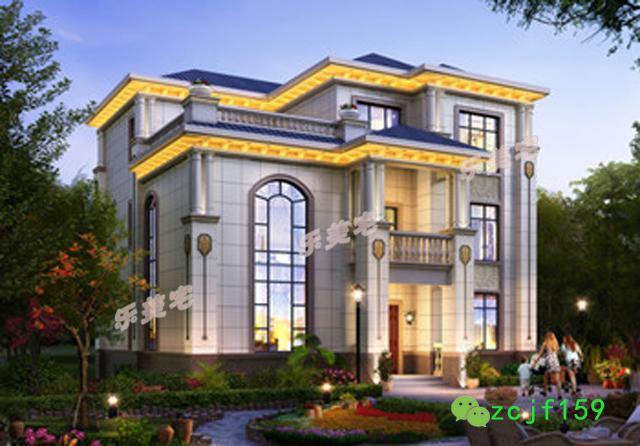 鄉村三層自建別墅設計圖推薦（帶有建成實景圖對比）