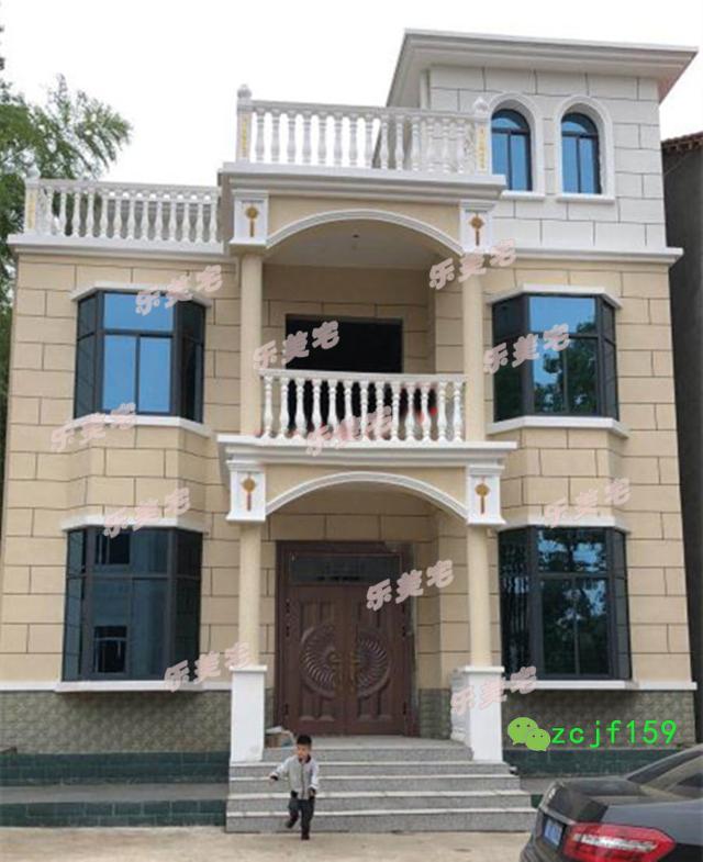 鄉村三層自建別墅設計圖推薦（帶有建成實景圖對比）