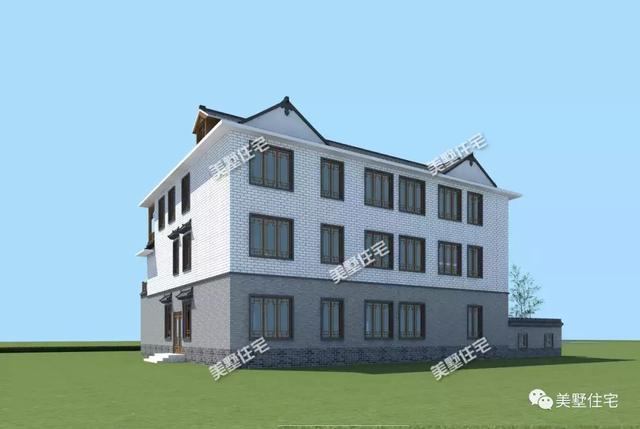 典雅中式別墅設計圖，上有露臺，下有庭院，這才是中國最美的房子！