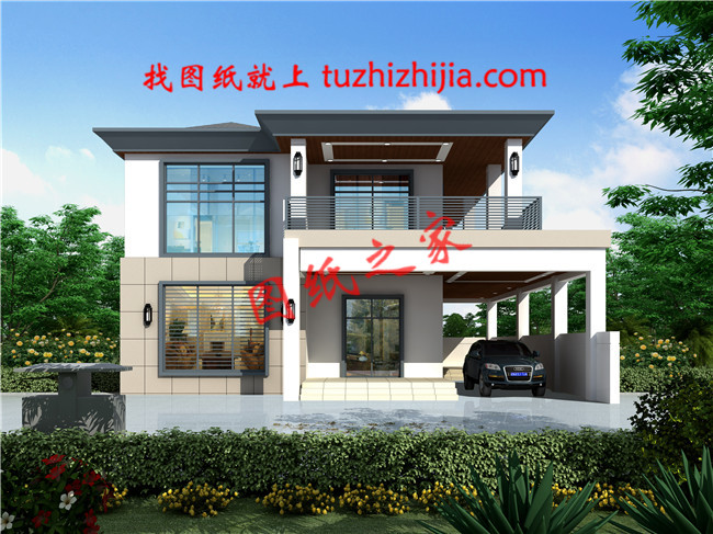 2019獨棟現代簡約風格別墅外觀圖，外觀新潮，風格獨特