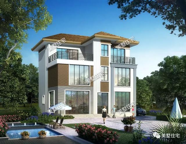 現代風美墅設計圖，清爽簡約，建一棟有面兒又有范兒