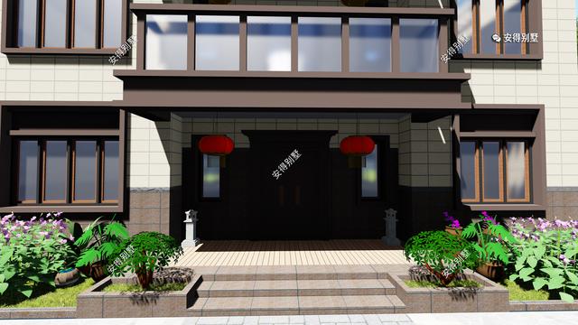 經典3層新中式別墅設計圖，占地13.2*10米，造型簡約、外觀大氣。