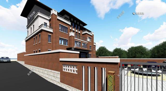 4層兄弟雙拼別墅設(shè)計圖，新中式建筑挑空大客廳設(shè)計，經(jīng)典霸氣！