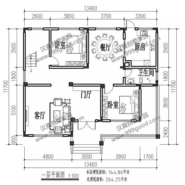 外觀漂亮的二層小別墅設計圖，造價30萬左右，復式布局最受歡迎