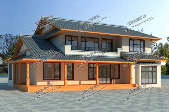 外觀漂亮的二層小別墅設計圖，造價30萬左右，復式布局最受歡迎