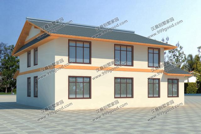 外觀漂亮的二層小別墅設計圖，造價30萬左右，復式布局最受歡迎