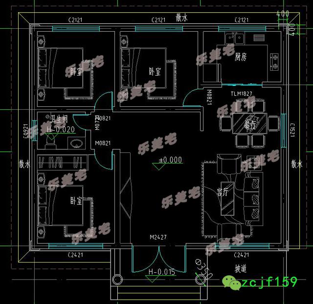 新農村一層自建房設計圖紙，造價經濟實惠，美觀大方