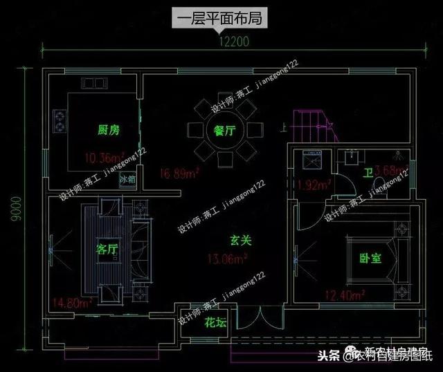 更具美感的平屋頂農村別墅設計圖，層次分明的現代風，占地面積都不大