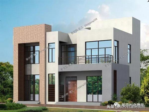 更具美感的平屋頂農村別墅設計圖，層次分明的現代風，占地面積都不大