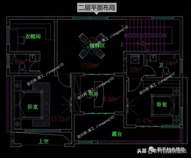 更具美感的平屋頂農村別墅設計圖，層次分明的現代風，占地面積都不大