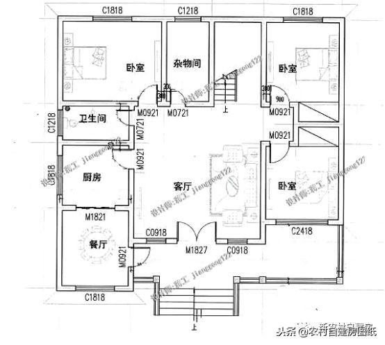 農村別墅設計首選帶露臺戶型，露臺讓你享受陽光的同時更有安全感