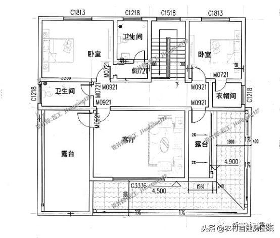 農村別墅設計首選帶露臺戶型，露臺讓你享受陽光的同時更有安全感