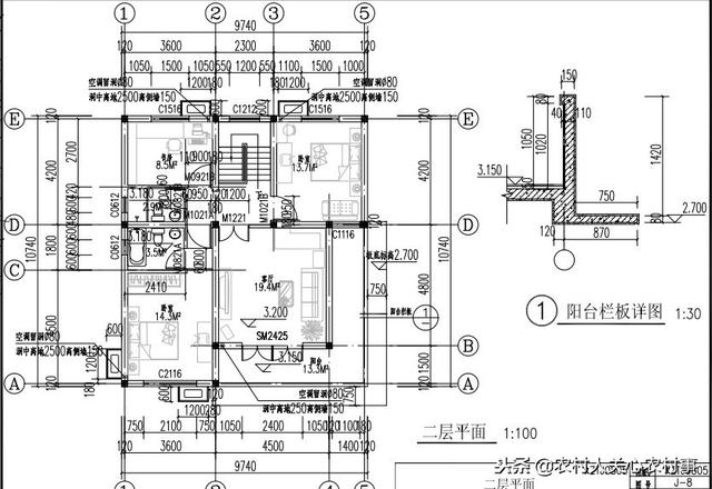 宅基地小的福利來啦，占地面積90平的二層別墅設計圖，洋氣又大氣