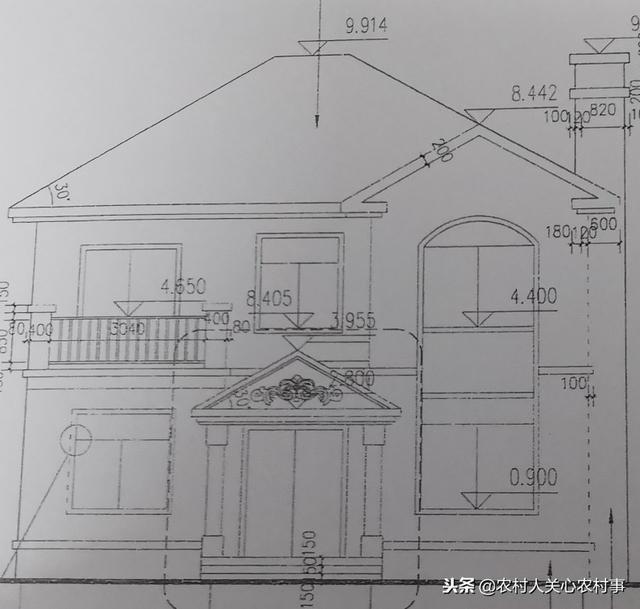 二層簡約住宅建筑設計圖，占地面積100平米，造價經濟，讓你有面子
