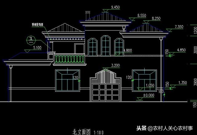 現代豪華兩層別墅設計圖，外觀造型較古典淡雅，創新設計，方正實用