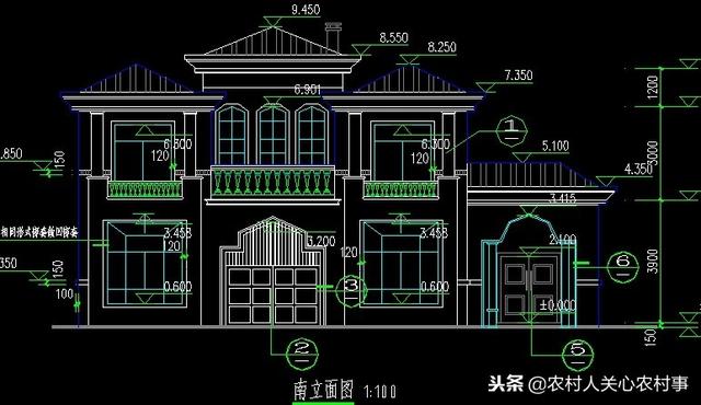 現代豪華兩層別墅設計圖，外觀造型較古典淡雅，創新設計，方正實用