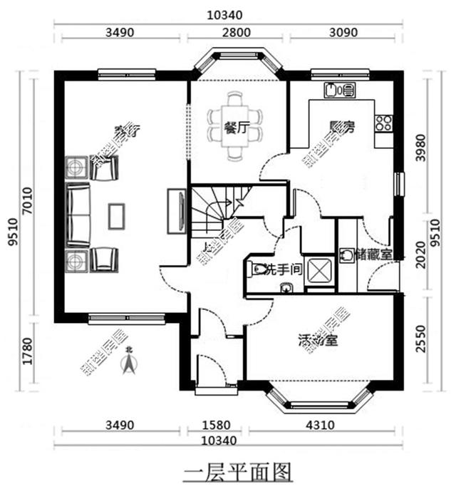5套10米面寬的農村別墅設計圖，第4套20多萬你建嗎？