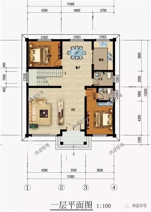 這5套三層農(nóng)村別墅設(shè)計圖，你確是要看一看，40多萬建出百萬效果