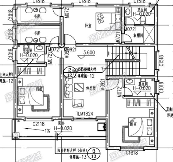 平屋頂二層精致鄉(xiāng)村自建房：22萬11×12米帶棋牌室+臥室套房