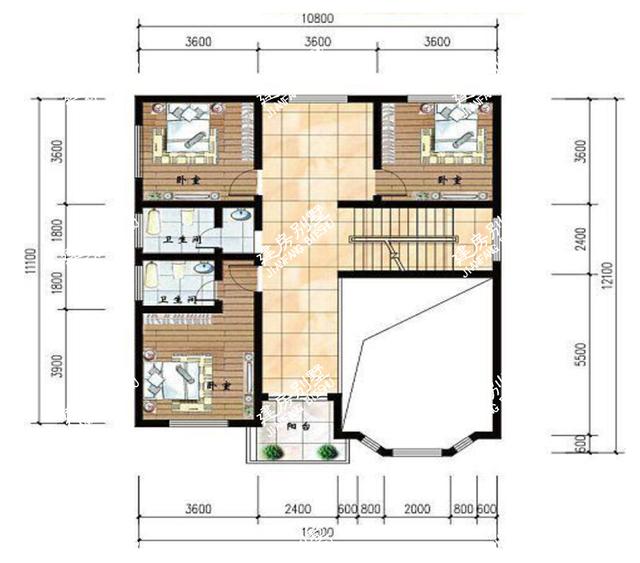 農村二層小別墅設計圖推薦，除了外觀精致，布局更重要