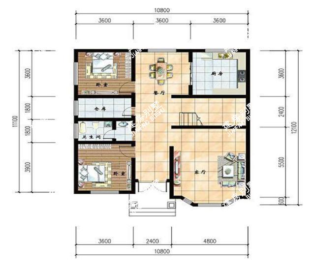 農村二層小別墅設計圖推薦，除了外觀精致，布局更重要