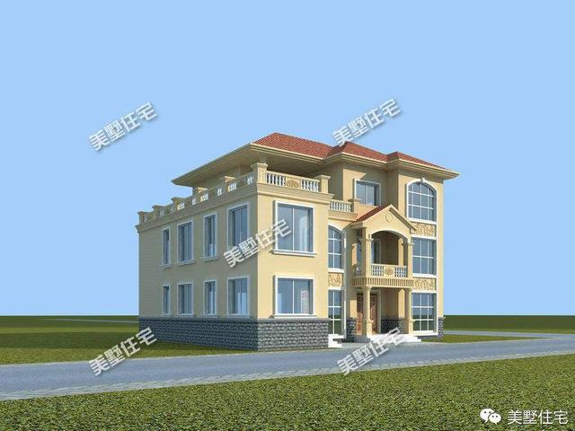 江西人喜歡的典雅低調三層別墅設計圖，功能實用造型大方