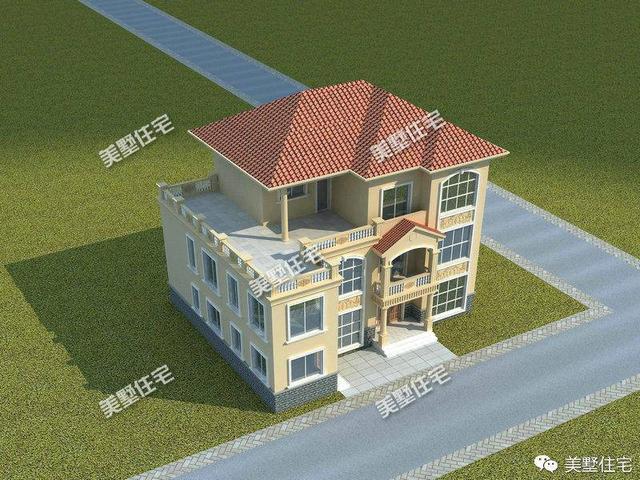 江西人喜歡的典雅低調三層別墅設計圖，功能實用造型大方