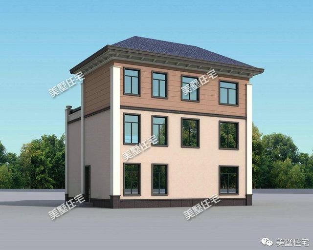 江西人喜歡的典雅低調三層別墅設計圖，功能實用造型大方