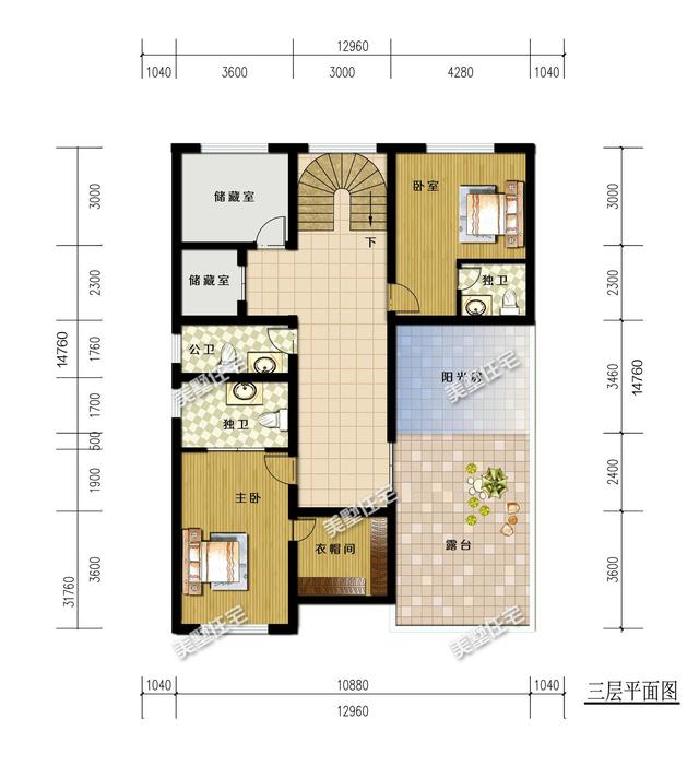 江西人喜歡的典雅低調三層別墅設計圖，功能實用造型大方