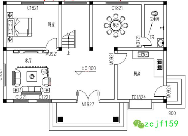 新農村二層別墅設計圖效果圖，外觀時尚大方，層次分明，大坡度房屋頂