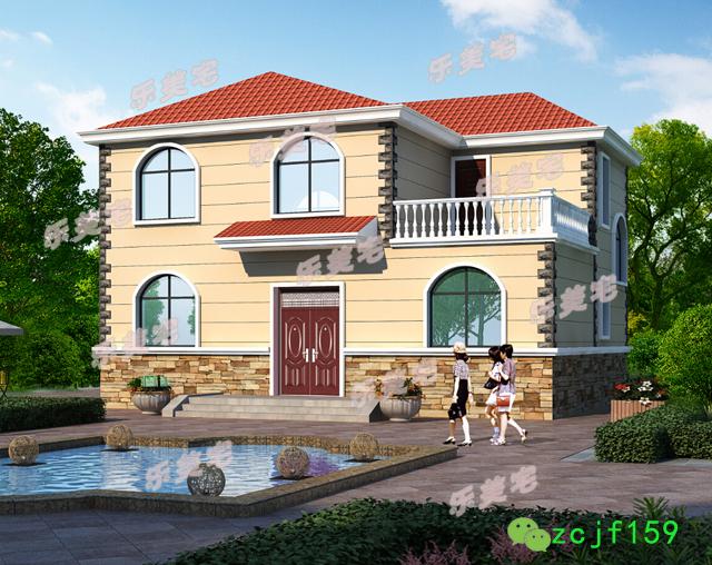 歐式田園風二層小別墅設計圖，清新自然，溫馨優雅