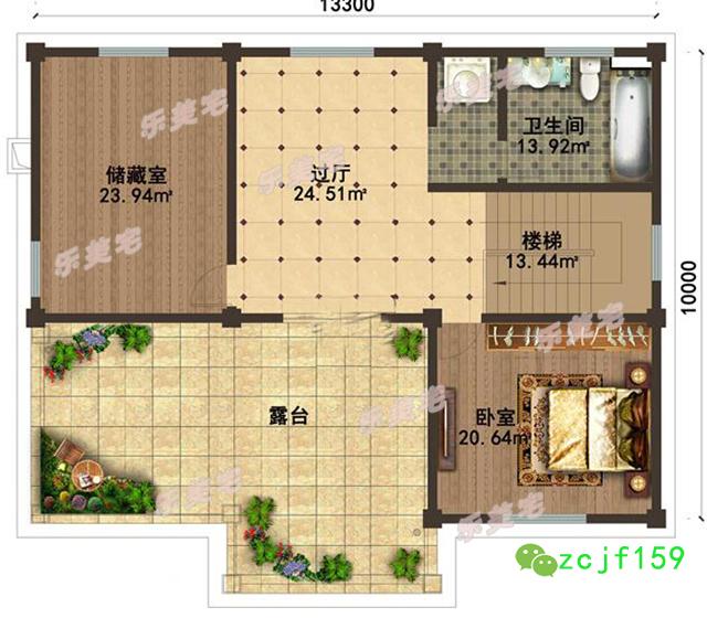 農村帶大露臺四層歐式別墅設計圖，簡單大氣，柔美溫馨