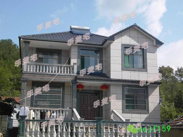 農(nóng)村二層小別墅實景圖設計效果圖，戶型立體美觀大方，室內(nèi)通風透氣