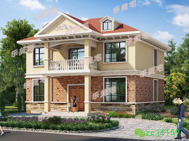 農村二層別墅設計圖，外觀簡潔大方，功能區分合理