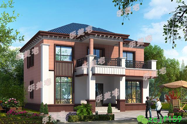 農村二層別墅設計圖，外觀簡潔大方，功能區分合理