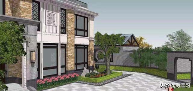 三層新中式別墅設計圖，風格中西結合，設計感十足