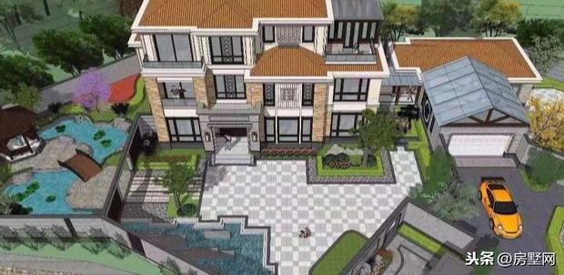 三層新中式別墅設計圖，風格中西結合，設計感十足