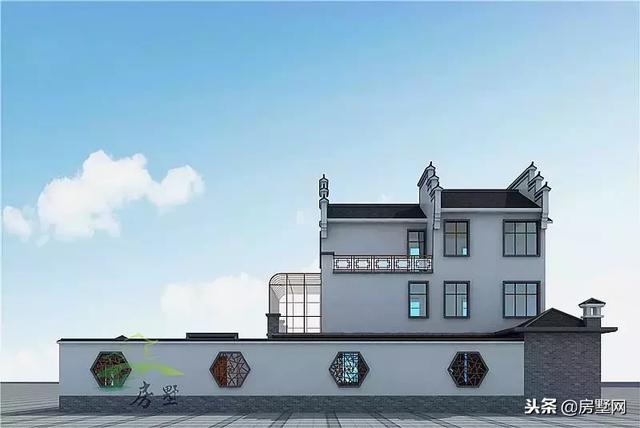 三層中式徽派別墅設計圖，別墅空間大，滿足一家人的居住，美到拉仇恨