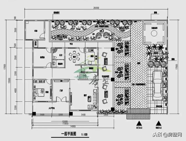 三層中式徽派別墅設計圖，別墅空間大，滿足一家人的居住，美到拉仇恨