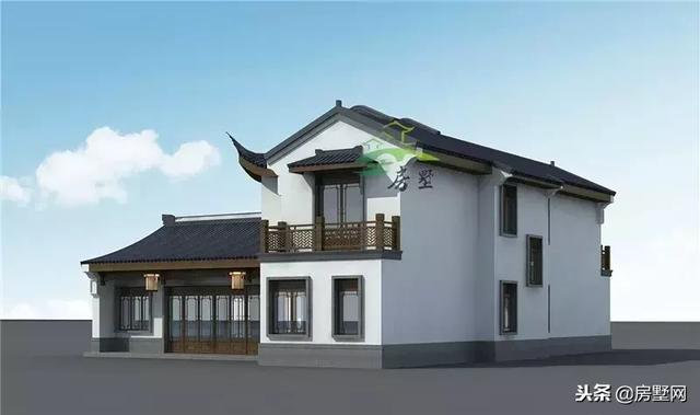 框架結構傳統中式二層高端別墅設計圖，外觀漂亮大方，傳統又經典，傳三代都不是問題