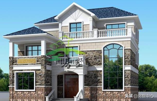 農村三層歐式別墅設計圖，清新文雅，透露出藝術美感