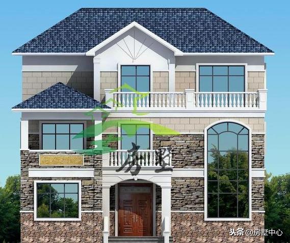 農村三層歐式別墅設計圖，清新文雅，透露出藝術美感