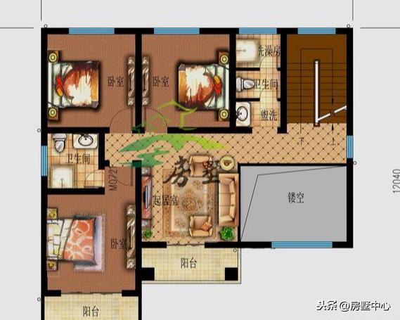 農村三層歐式別墅設計圖，清新文雅，透露出藝術美感