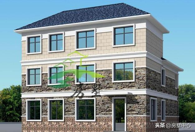 農村三層歐式別墅設計圖，清新文雅，透露出藝術美感